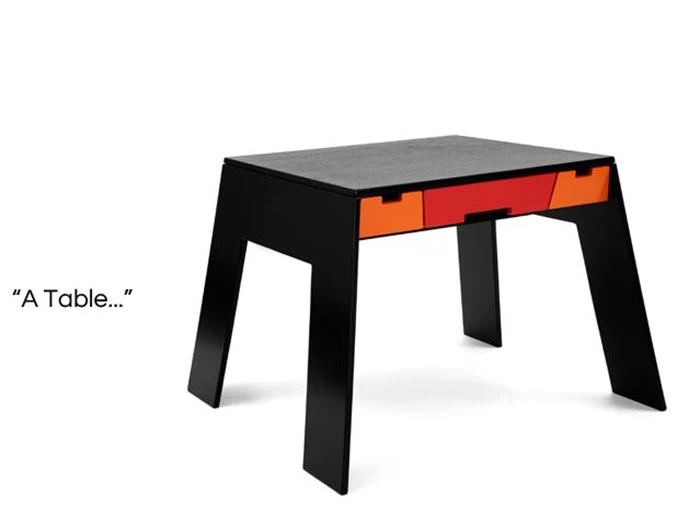 Lækkert design til børneværelset - A-Table og 1 A-chair fra COLLECTfurniture