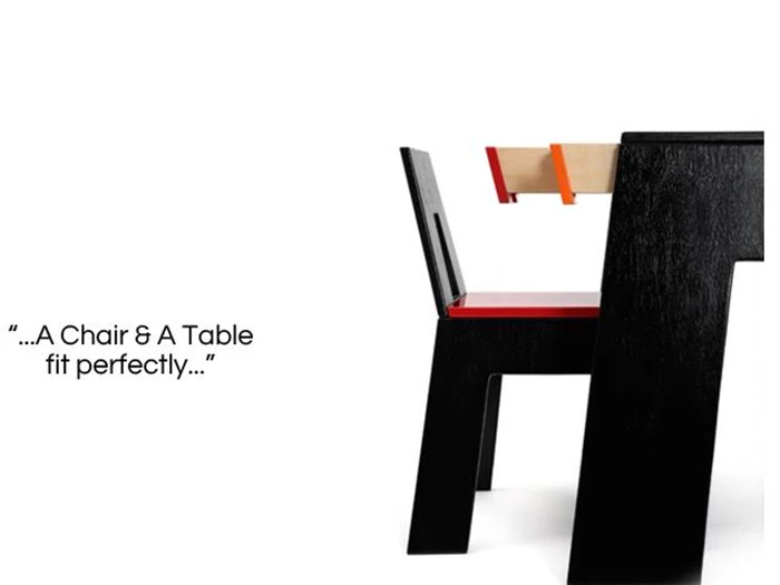 Lækkert design til børneværelset - A-Table og 1 A-chair fra COLLECTfurniture