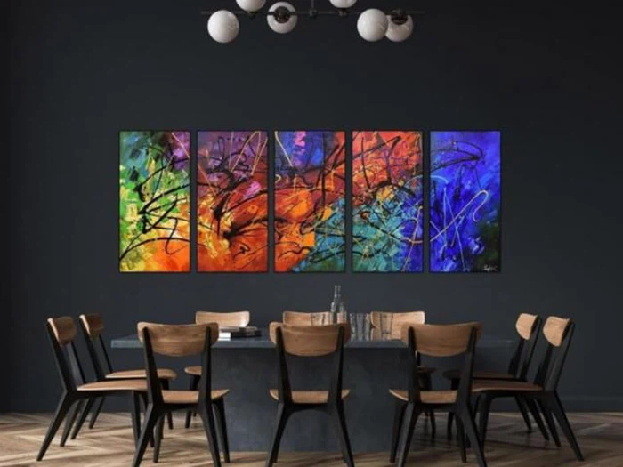 Maleriet "Colorful Explosion" fra MyNewArt