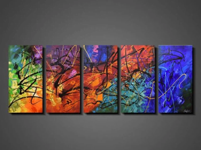 Maleriet "Colorful Explosion" fra MyNewArt