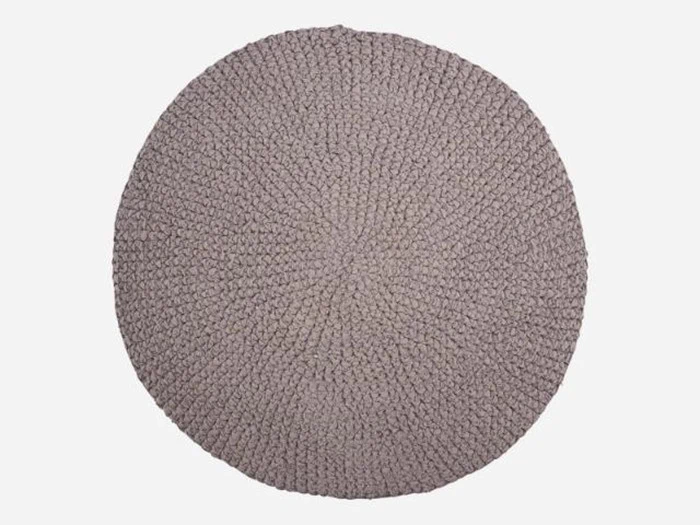 Rundt Crochet tæppe fra House Doctor - Grå