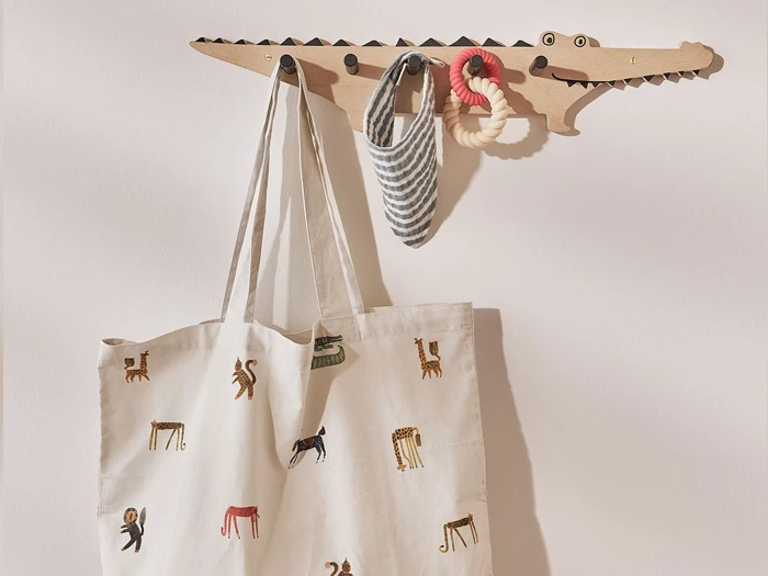 OYOY, Mini, Krokodille, Knagerække, Natur, Grøn, L:60 x B:7,5 x H:12 cm