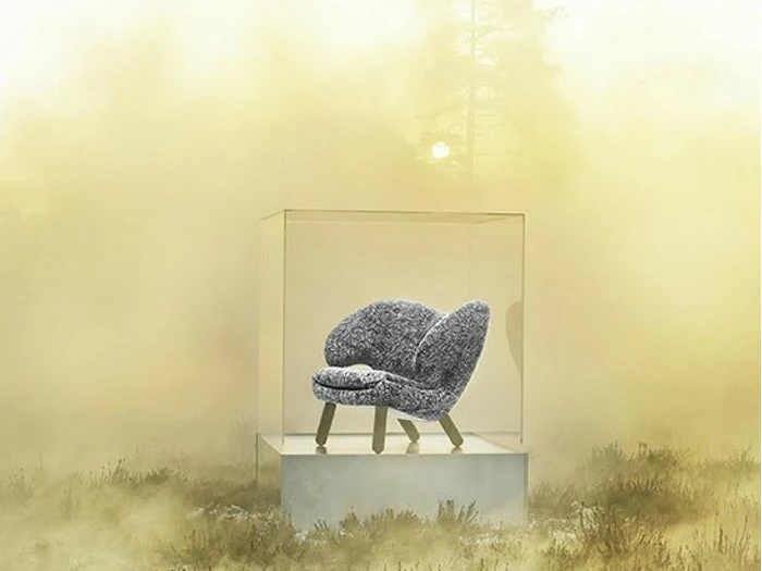 Finn Juhl Pelikanstol med knapper fra Thorsen Møbler