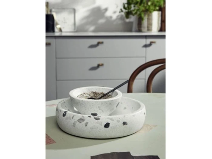 Nordal, TERRAZZO skål til opbevaring, beige, Ø15 cm 