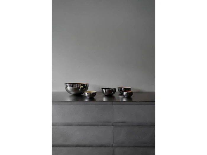 Louise Roe, Enamel skål, Chrome /Rosa Ø:18 cm