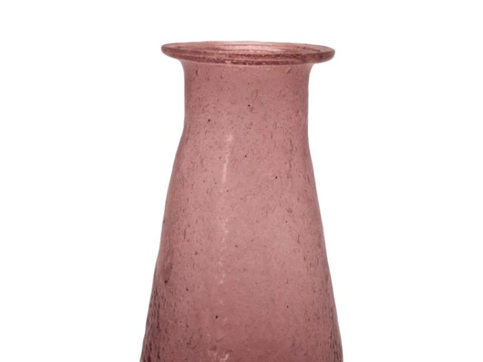 Accantus, Opal, Recycled glas vase, Lilla/Hvid, 8x8x17 cm