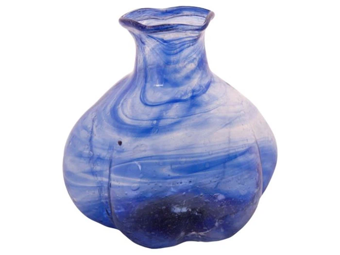 Accantus, Opal Recycled glas vase, Klar/Blå, 14x14x15 cm