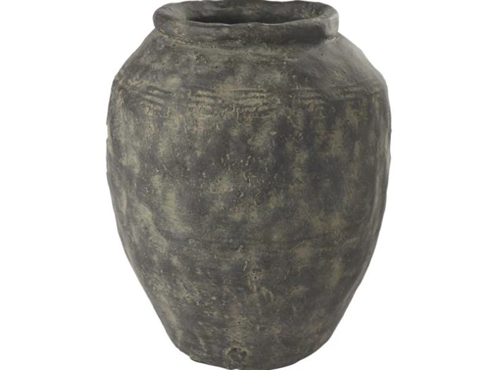 Cést Bon, Keramik krukke m/ringe, jord, 33xø24 cm