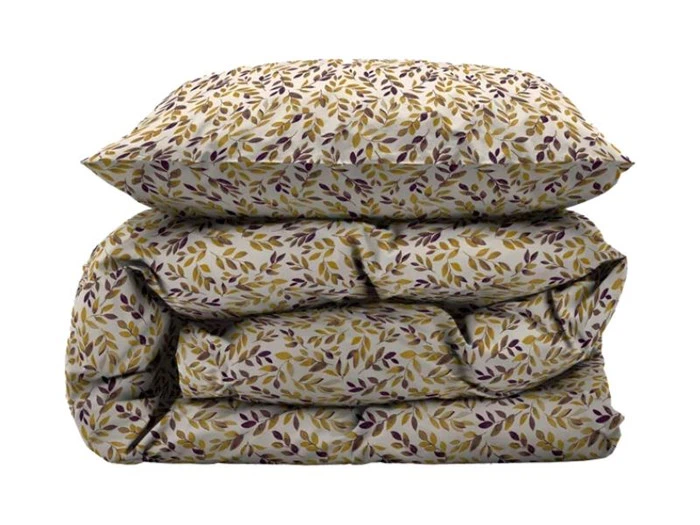 Södahl, Painterly Leaf sengetøj, Gold, 140x220 cm