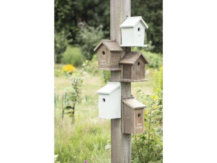 Ib Laursen, BIRD HOSTEL fuglehus, hul Ø:3 cm, B: 15 H: 32 D: 15 cm