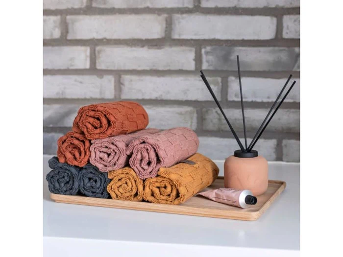 Mette Ditmer, GEO vaskeklude, 3 stk., blush, 30 x 30 cm