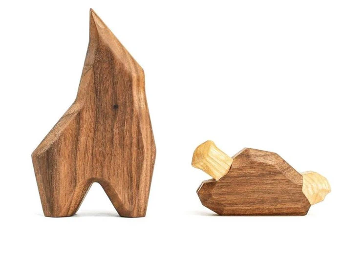 Fablewood, Lille Giraf, Valnød, Ask, H: 11 L: 6 B: 2 cm