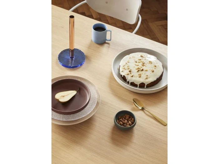 Hübsch, Clay tallerkener, 2 stk., rødbrun, ø20xh4 + ø31xh5 cm