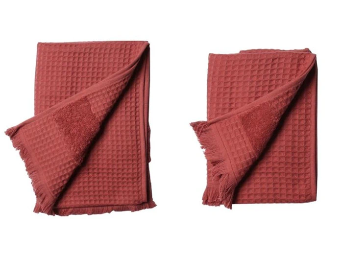1 stk. Håndklæde 70x140 cm + 2 stk. håndklæde 50x100 cm fra Au Maison - Terracotta