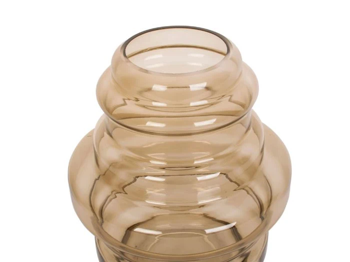 Columbine, Distinct, vase, small, sand, glas, H: 25 x D: 20 cm