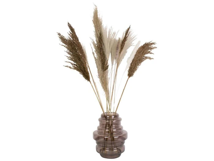 Columbine, Distinct, vase, large, brown, glas, H: 30 x D: 25 cm