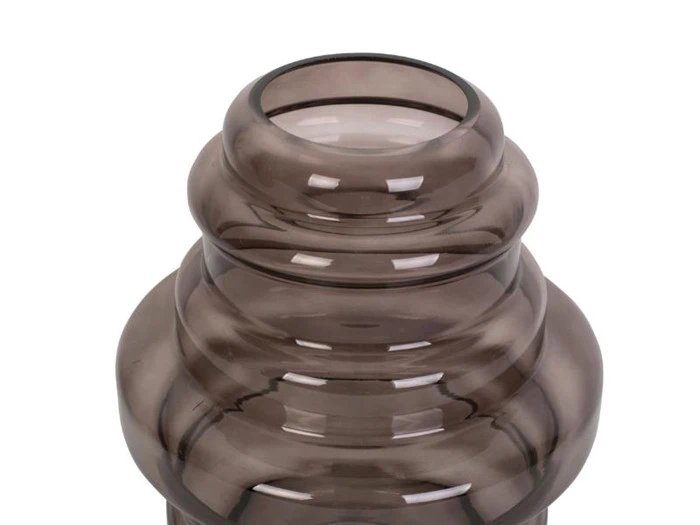Columbine, Distinct, vase, large, brown, glas, H: 30 x D: 25 cm