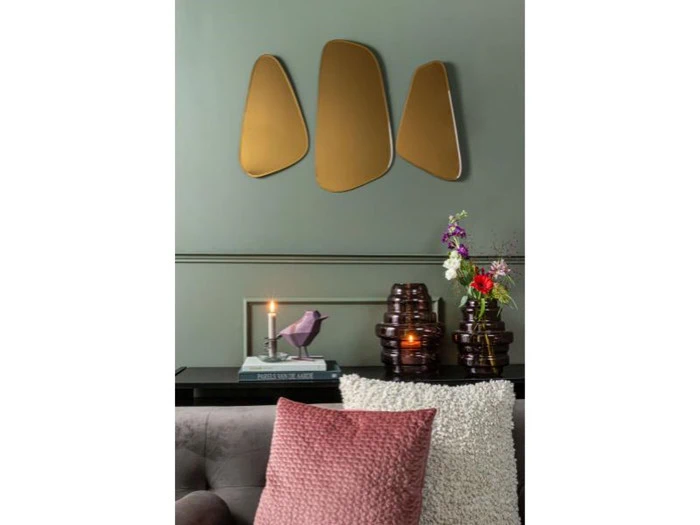 Columbine, Distinct, vase, large, brown, glas, H: 30 x D: 25 cm