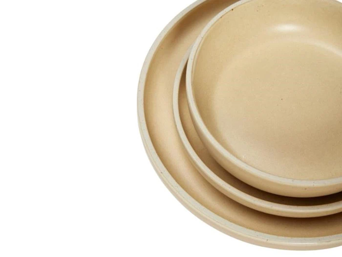 Hübsch, Dawn skålesæt, 3 stk., Sand, ø19x5, ø21xh3, ø27xh3 cm