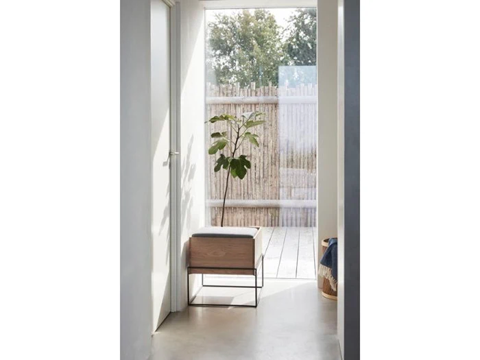 Hübsch, Shell Plaid, blå/råhvid, 140x200 cm