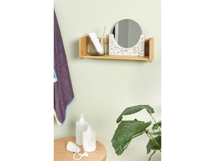 Hübsch, Sort bordspejl, Terrazzo, 20x5xh19 cm