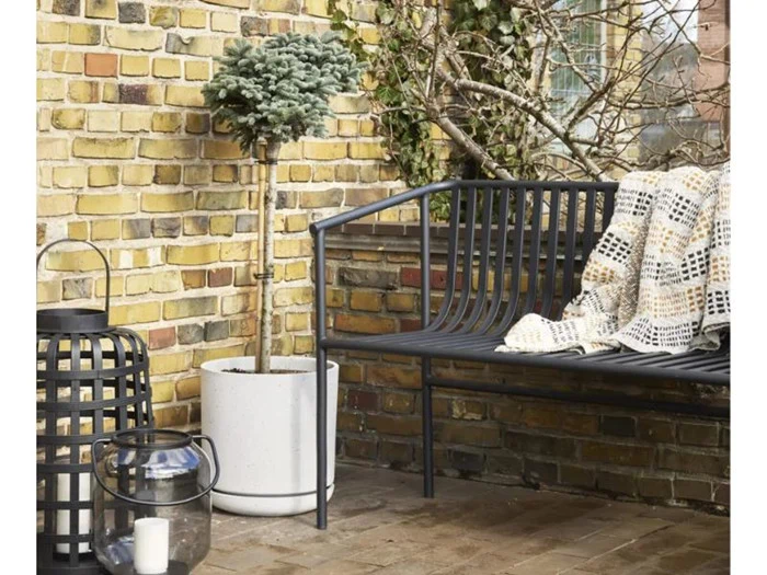 Hübsch, Terrace potter, 2 stk., Grå, Ø28xh29 + ø35xh36 cm