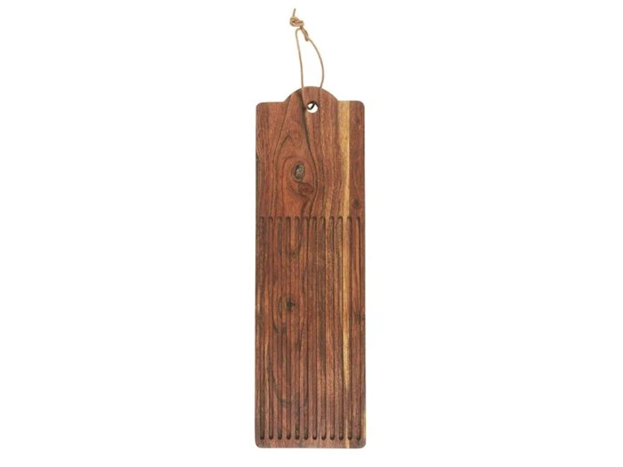 Ib Laursen, Skærebræt m/riller, aflang, akacietræ, B: 15 H: 1,5 L: 48