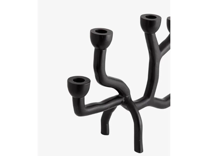 BARRA lysestage i sort fra Nordal - 63x13xH29 cm