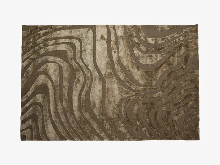 Nordal, HARPER jacquardvævet tæppe, viskose/uld, grå, 160x240 cm
