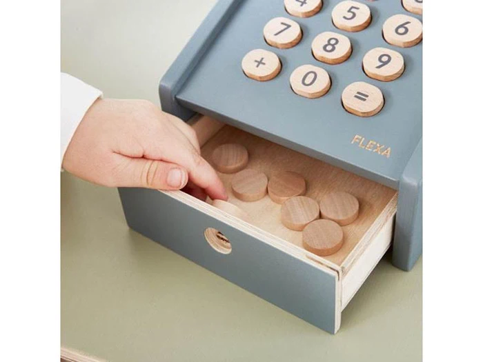 Flexa, Kasseapparat, 12 dele, blå, B:15 x H:11 x L:15 cm
