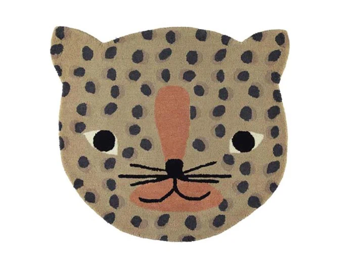 OYOY, Leopard gulvtæppe, H84 x W94 cm
