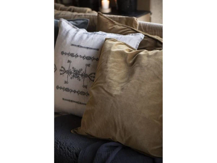 Ib Laursen, Plaid, dobbeltvævet bomuld, antracit, 130 x 170 cm