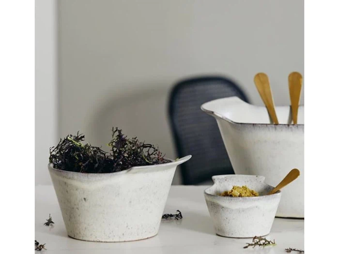 Nordal, TORC skål, keramik, off white, Ø18 cm