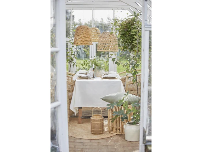 Ib Laursen, Taburet, Natur, Rattan, H:45 x Ø:40 cm