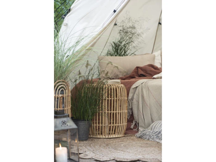 Ib Laursen, Taburet, Natur, Rattan, H:45 x Ø:40 cm