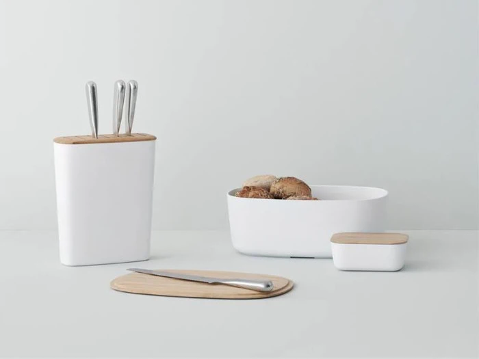 SHARP brødkniv & kokkekniv i japansk stål fra Stelton - L43,5 cm, L40 cm