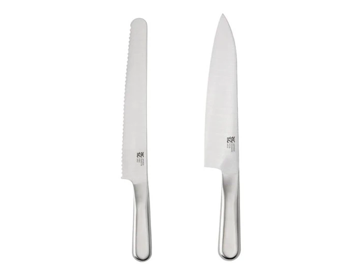 SHARP brødkniv & kokkekniv i japansk stål fra Stelton - L43,5 cm, L40 cm
