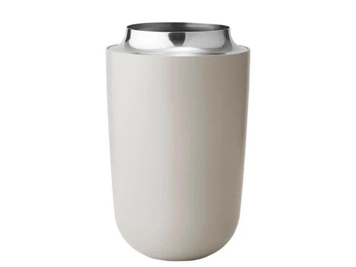 Stelton, Concave vase, aluminium, sand, H21 cm