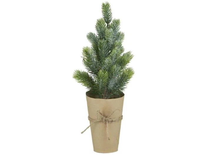 Ib Laursen, Mini grantræ m. glitter i potten, H42 cm