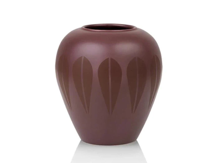 3 stk. Lotus Vaser i Mørkerød fra Lucie Kaas - H11 cm