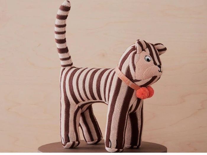 OYOY, Mimi kat, Rose/choko, bomuld, H26,5 x L30 x W10 cm