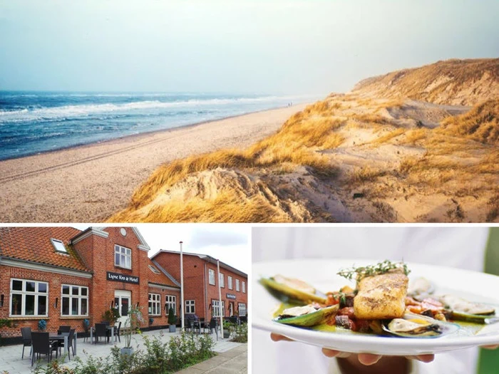 Weekend Gourmetophold for 2 på Lyne Kro & Hotel tæt ved Vesterhavet