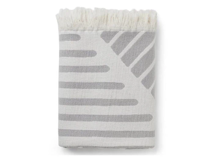 Compliments, Dessert, Plaid, Bomuld, Grå, 130x200cm