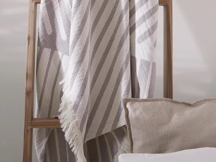 Compliments, Dessert, Plaid, Bomuld, Grå, 130x200cm