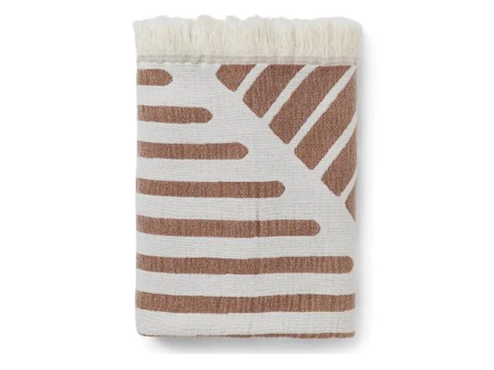 Compliments, Dessert, Plaid, Bomuld, Terracotta, 130x200cm