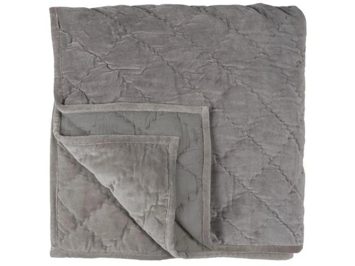 Dobbelt velour sengetæppe i støvet syren fra Ib Laursen