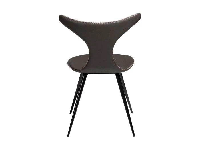 Dan-Form, Dolphin, Spisebordsstol, Vintage grå, Kunstlæder