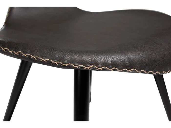 Dan-Form, Dolphin, Spisebordsstol, Vintage grå, Kunstlæder