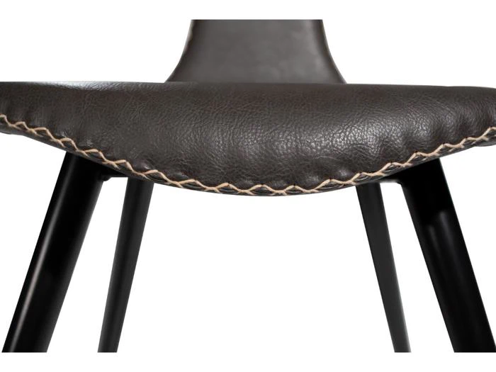 Dan-Form, Dolphin, Spisebordsstol, Vintage grå, Kunstlæder