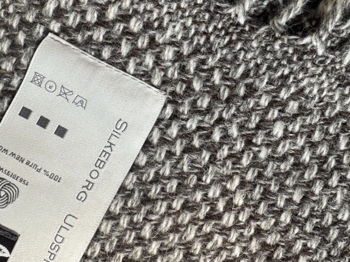 Silkeborg Uldspinderi, Dona M 0305, Plaid, Dark grey, 100% New Wool, B:130 x L:190 cm